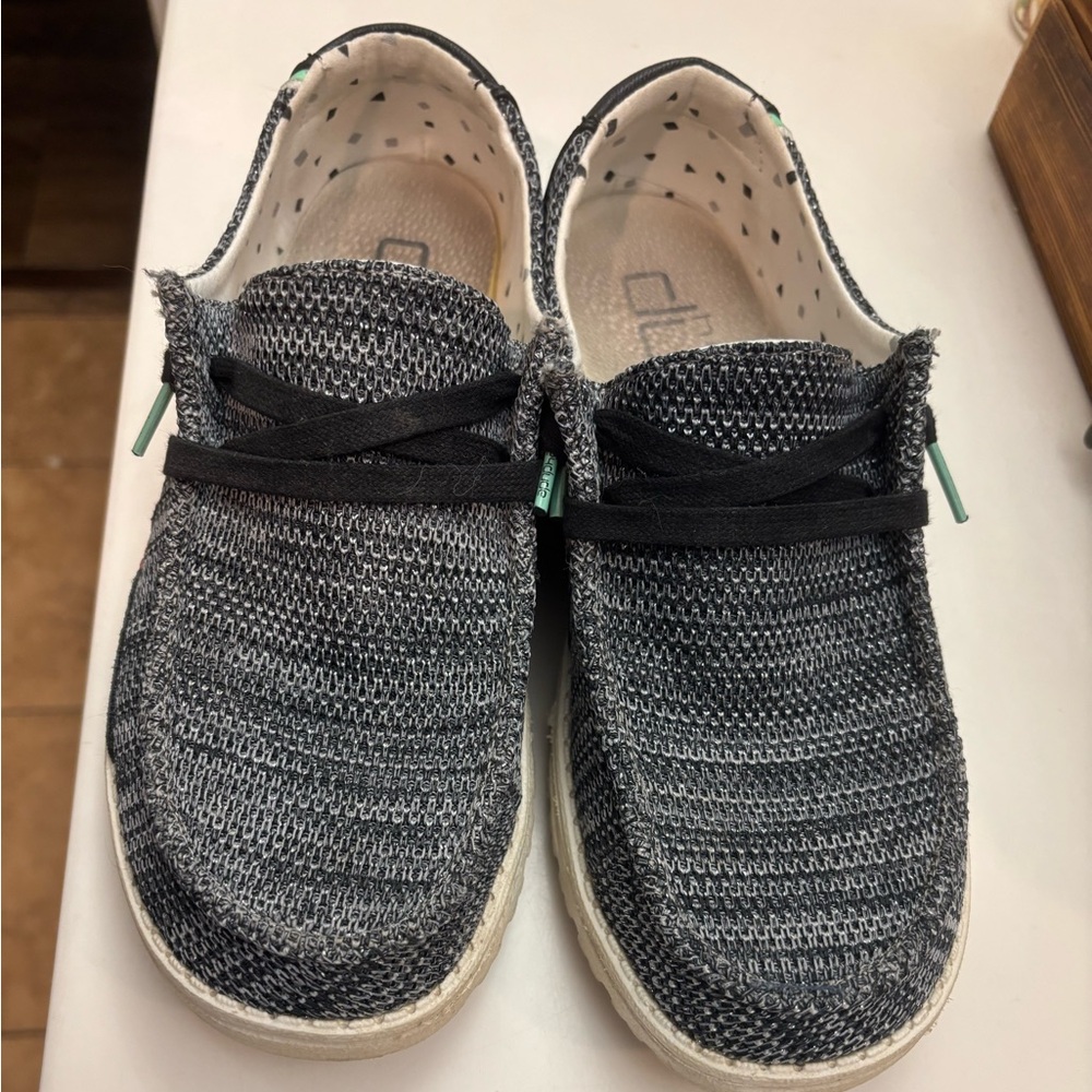 Hey Dude Black and Gray Casual Sneakers 8